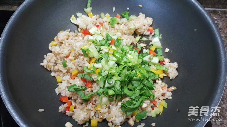 Fried Rice with Cheese Baked Seasonal Vegetables recipe