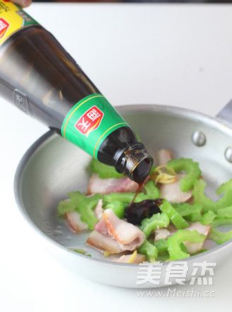 Stir-fried Pork Belly with Bitter Gourd recipe