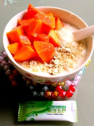 Papaya Oatmeal Yogurt recipe