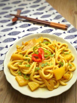 Potato Curry Udon recipe