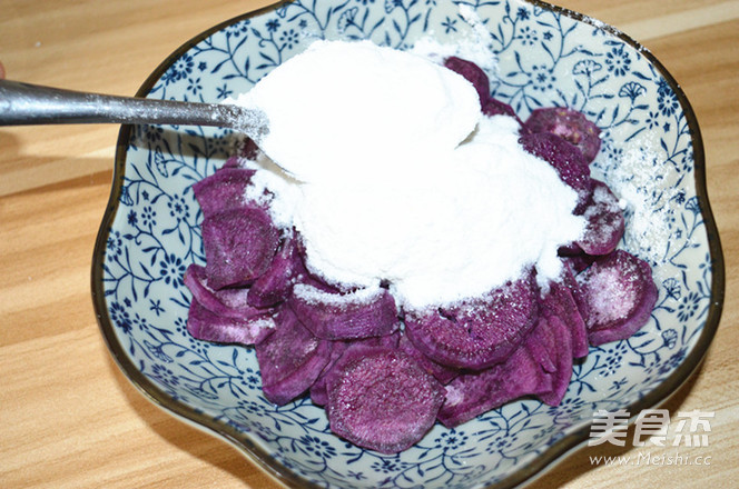 Microwave Version Coconut Purple Potato Cake recipe