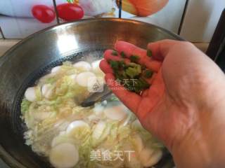 Chinese Cabbage and Pork Soup Rice Cake recipe
