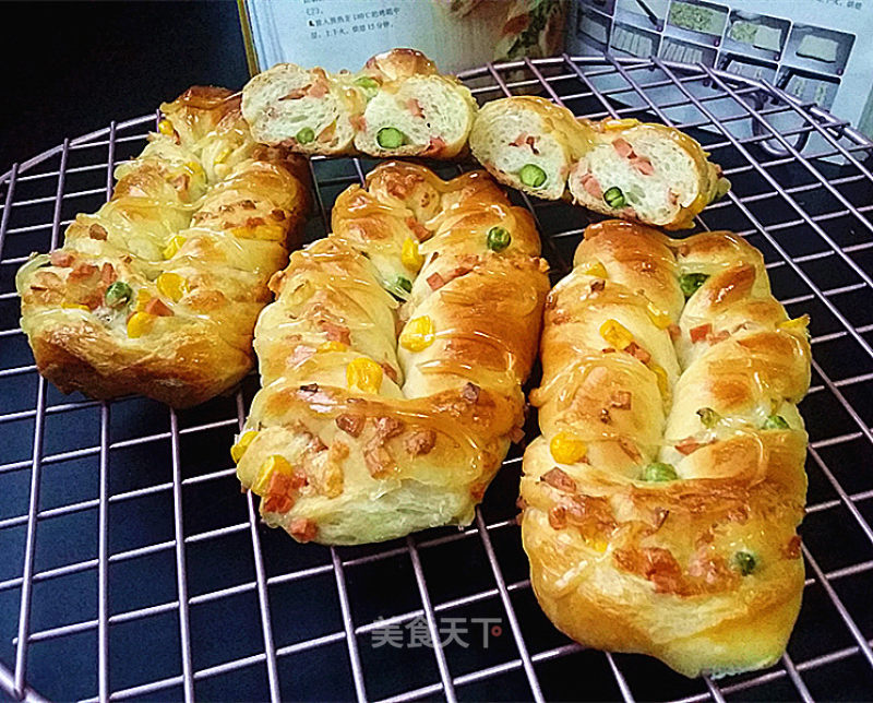 #trust之美# Mixed Vegetables, Ham and Cheese Bread Sticks recipe