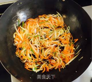 Vegetarian Stir-fried Double Silk recipe