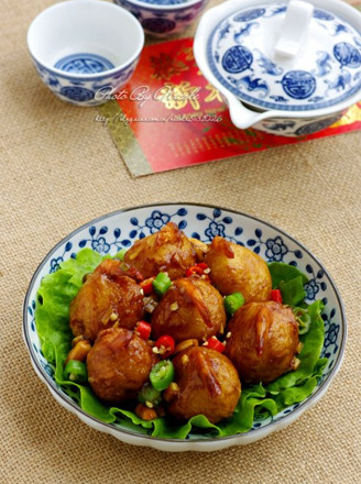 Kung Pao Potato Shrimp Balls recipe