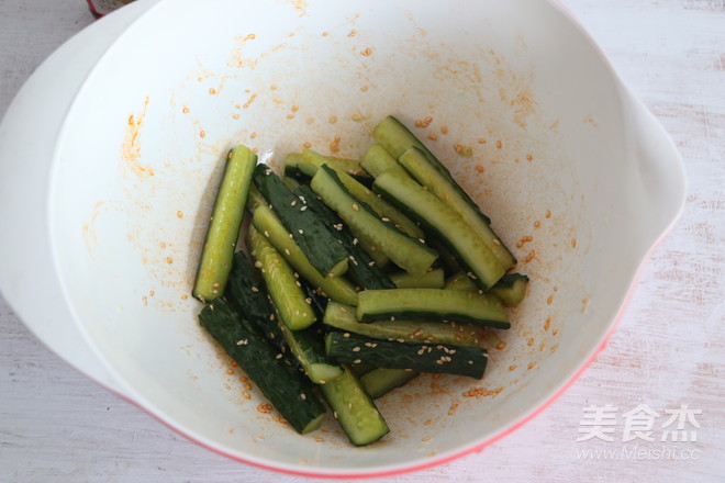 Hot and Sour Cucumber Strips recipe