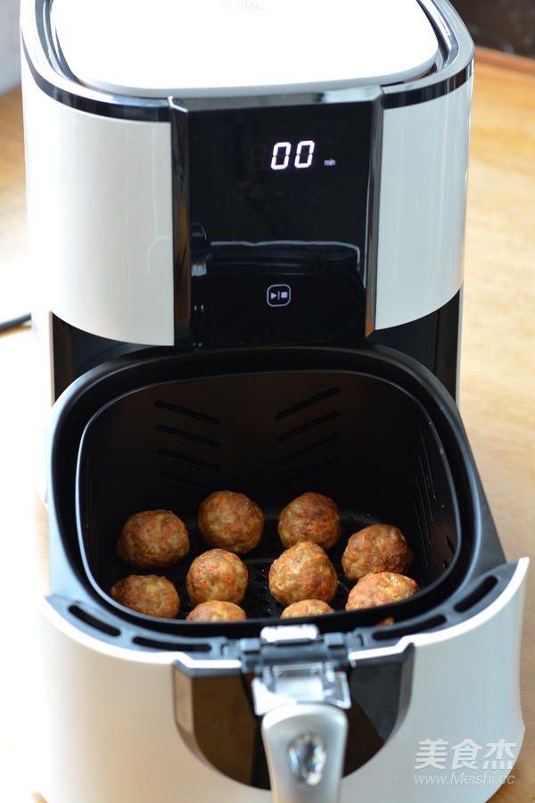 Air Fryer Version Oil-free Pork Tofu Meatballs recipe