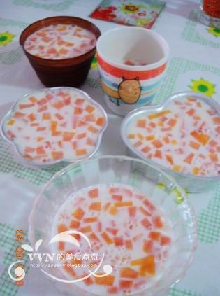 Papaya Milk Pudding recipe