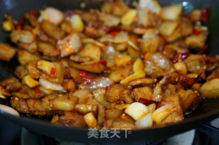 Stir-fried Pork with Watercress and Green Pepper recipe