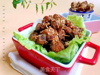 #aca烤明星大赛#roasted Toothpick Meat recipe