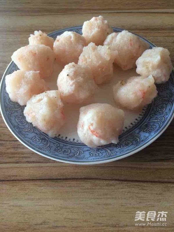 Baked Potato Paste with Cheese Shrimp Balls recipe