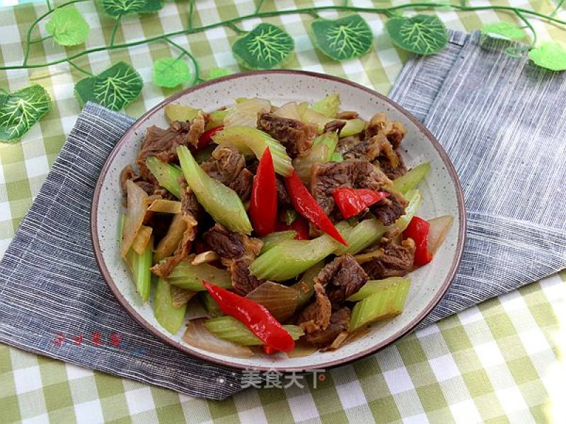 Celery Twice-cooked Beef recipe