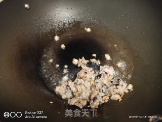 Stir-fried Baby Vegetables with Shiitake Mushrooms and Minced Meat recipe