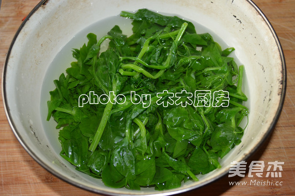 Pea Sprouts Mixed with Walnuts recipe