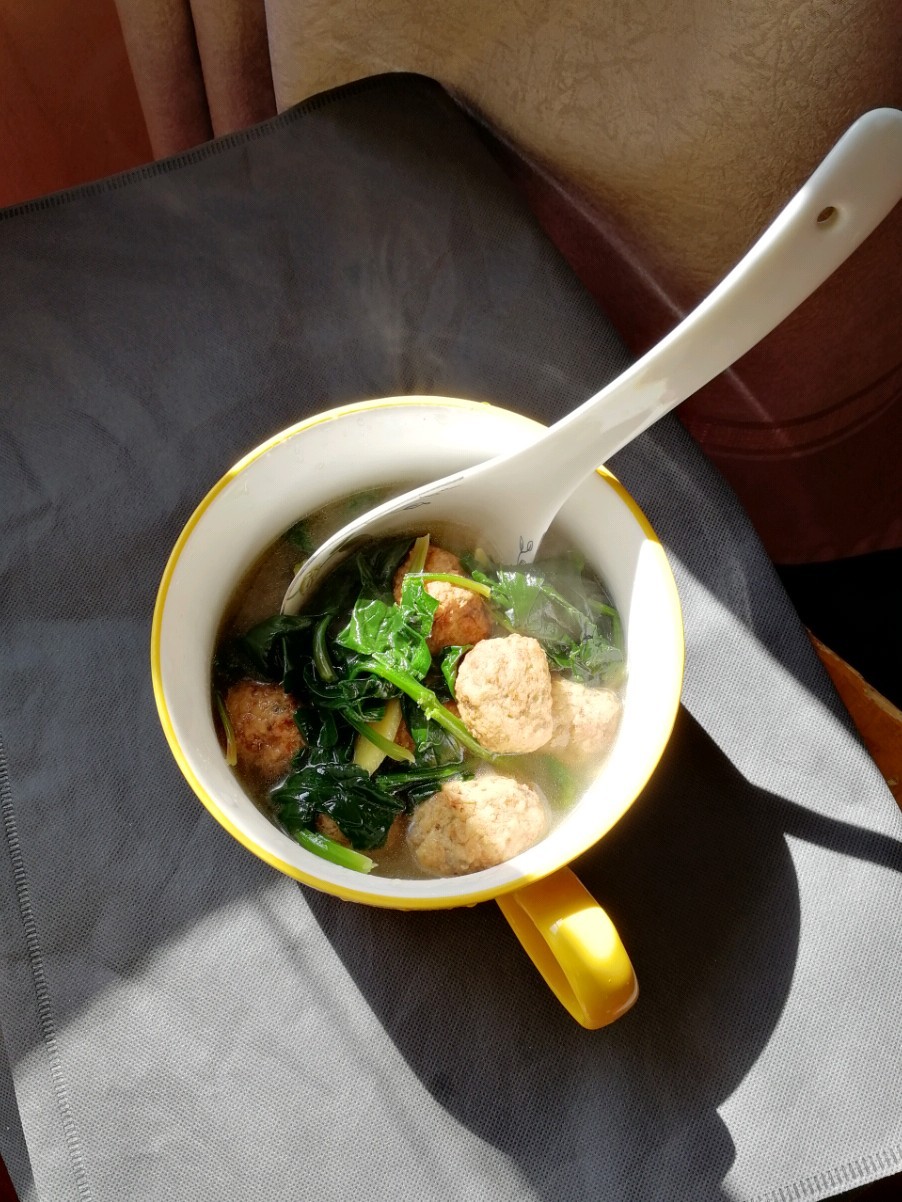 Broth Spinach Meatball Soup recipe