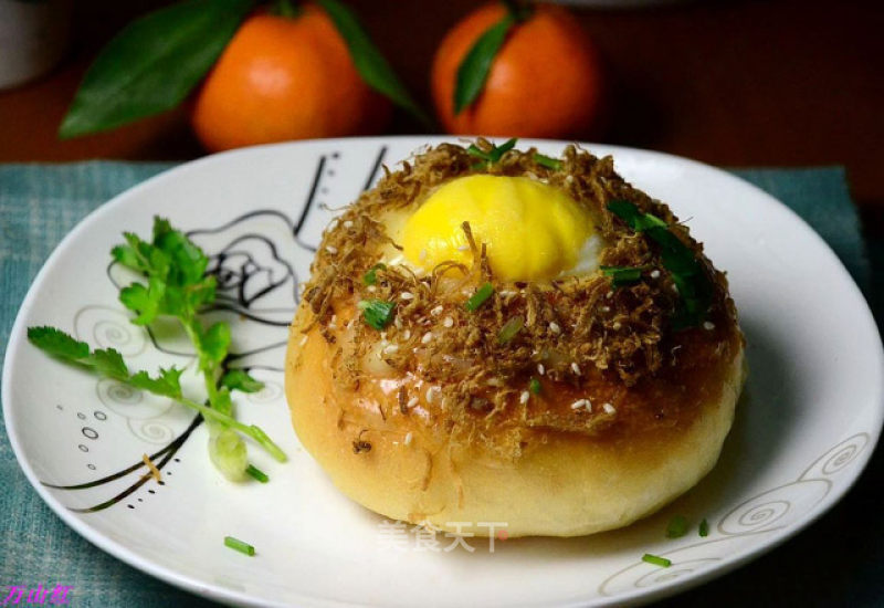 Egg Yolk Pork Floss Bread recipe