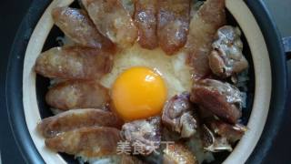 Cured Duck and Sausage Claypot Rice recipe