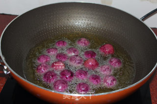 Crispy Purple Sweet Potato Meatballs recipe