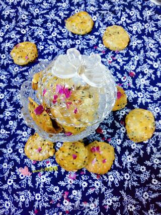 #the 4th Baking Contest and is Love to Eat Festival #rose Fragrant Sesame Shortbread ~ Rose Black Sesame Peanut Shortbread recipe