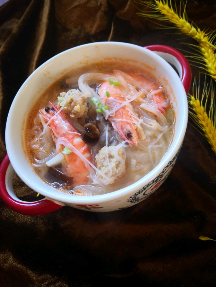 Prawn Soup with Meatballs recipe