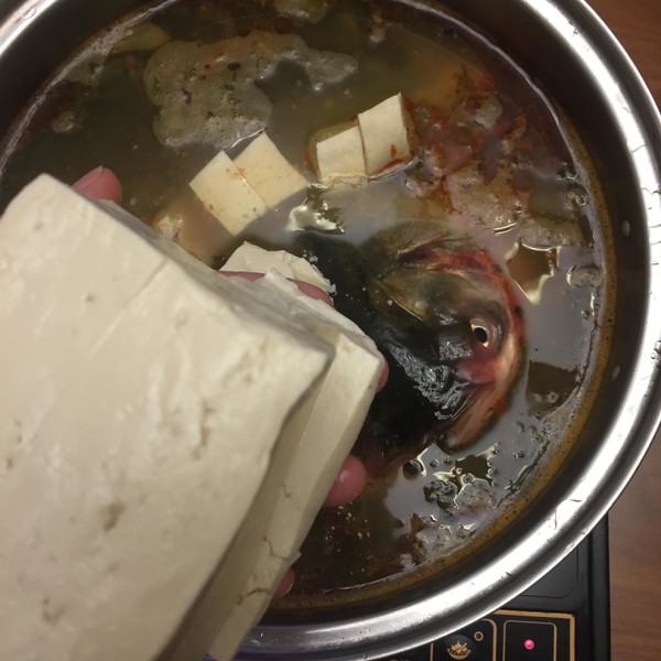 Sauerkraut Fish Tofu Hot Pot recipe