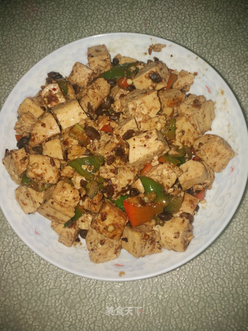 Tofu Diced in Black Soy Sauce recipe