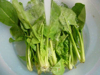 Pleurotus Eryngii with Spinach recipe