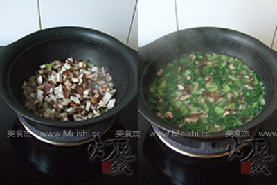 Oatmeal with Shredded Pork and Greens recipe