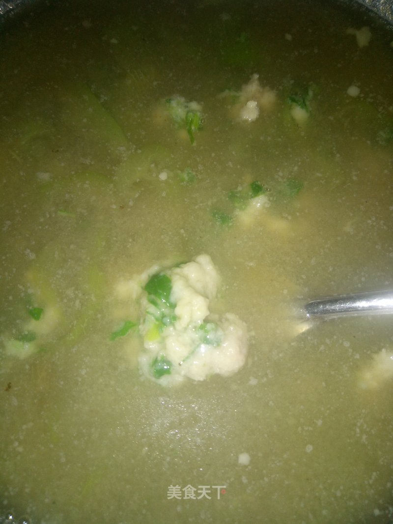 Spinach Balls and Loofah Soup recipe