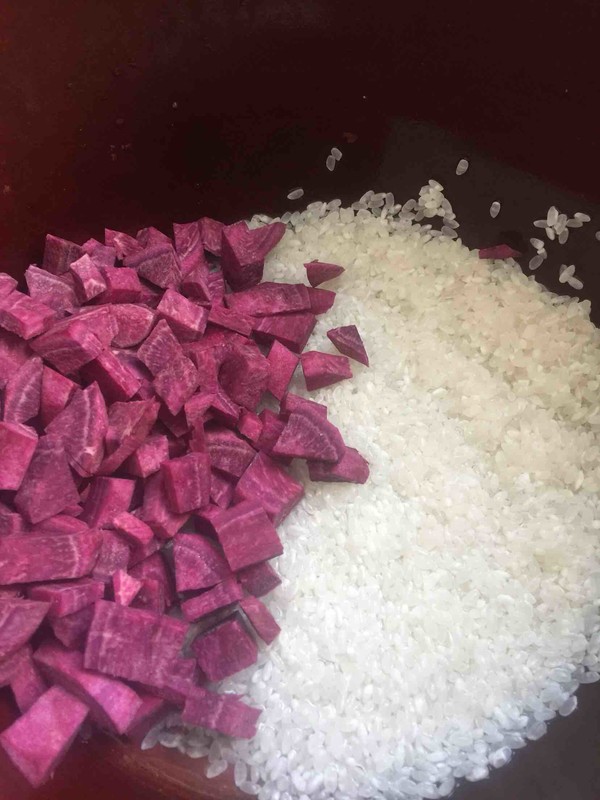 Purple Rice Congi Purple Potato Rice Congee Recipe - Simple Chinese Food