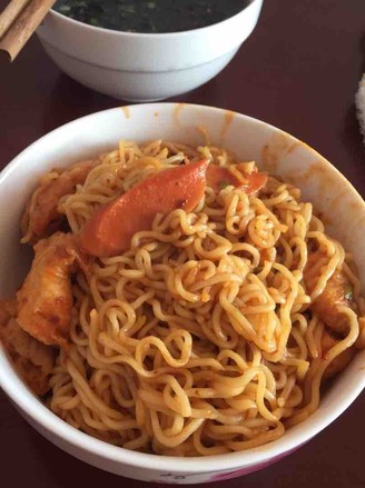 Fried Instant Noodles with Fried Dough Sticks