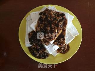 Steamed Tofu with Minced Pork in Tempeh recipe