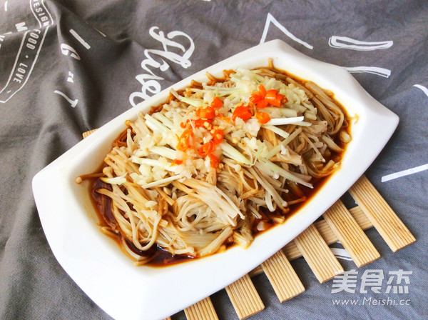 Microwave Garlic Enoki Mushroom recipe
