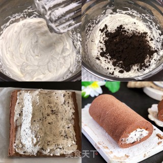 Oreo Salty Cream Cake Roll recipe