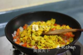 #aca烤明星大赛# Pumpkin and Shrimp Baked Rice recipe