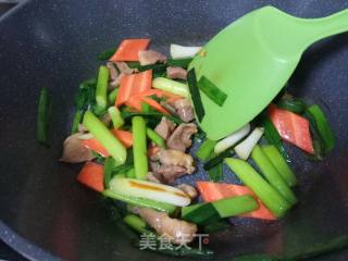 Braised Hakka Tofu with Garlic Sprouts recipe