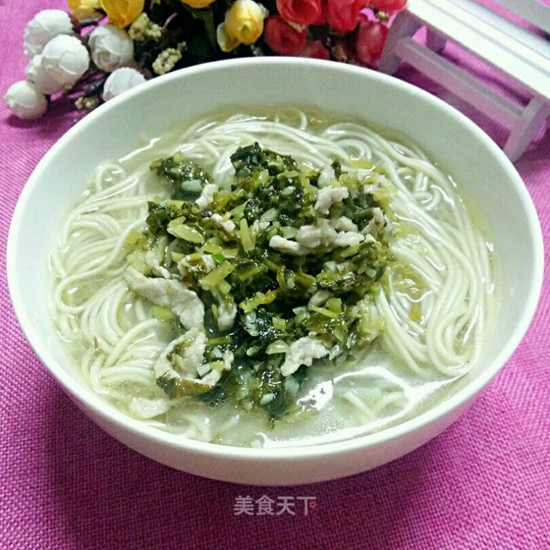Pork Noodles with Pickled Vegetables recipe