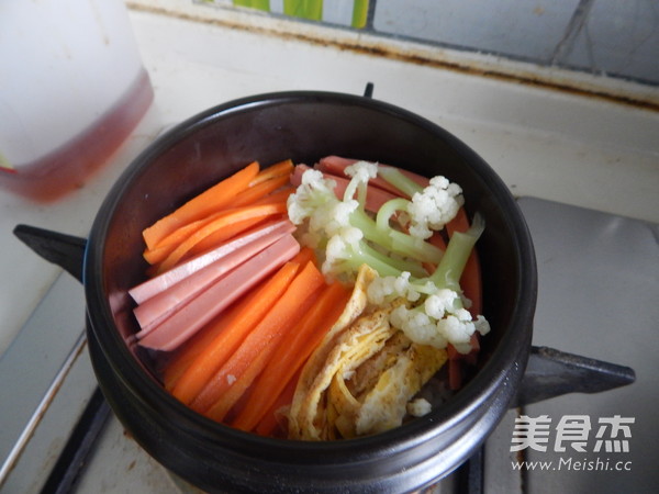 Egg Stone Pot Rice recipe