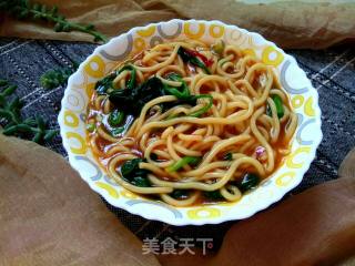 Lazy Red Oil Noodle Soup recipe