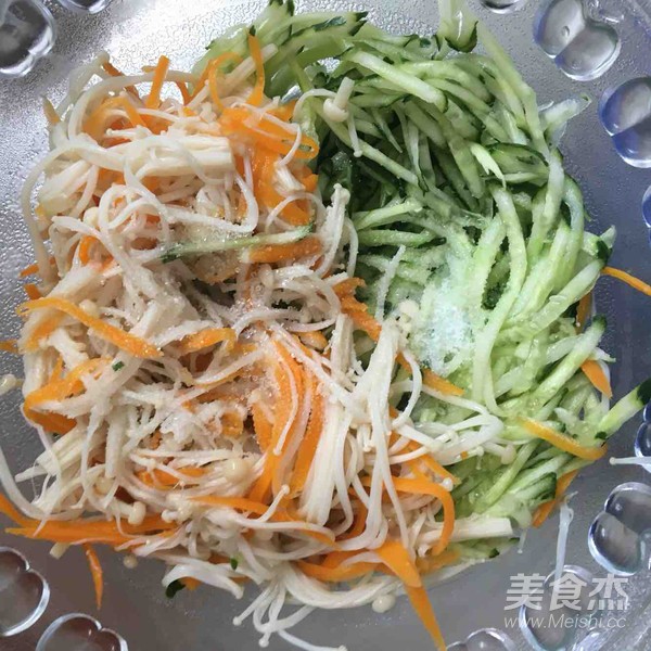 Enoki Mushroom and Cucumber Salad recipe