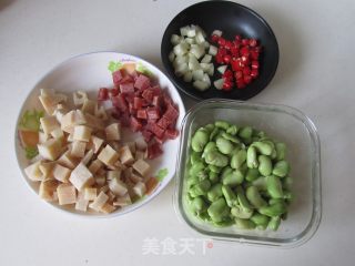 Bacon and Broad Bean Bamboo Shoots recipe