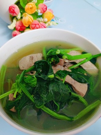 Pork Liver and Spinach Soup recipe