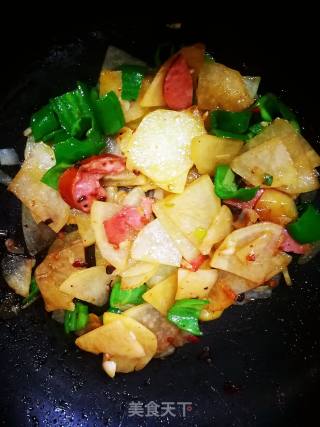 #快手小炒菜#～fried Potato Chips with Hot Pepper recipe