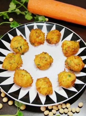 Okara is Used to Make Food, and The Fried Vegetarian Meatballs are More Fluffy and Healthier recipe