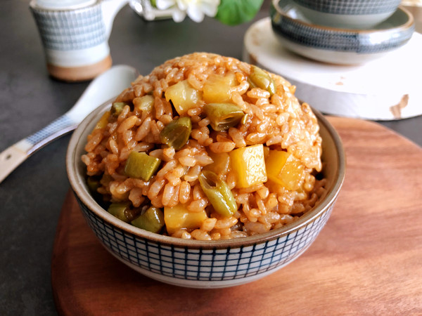 Braised Rice with Beans recipe