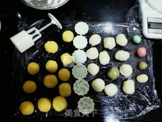 Rainbow Custard Snowy Mooncake recipe