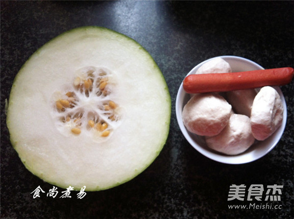 Winter Melon Soup with Meatballs and Intestines recipe