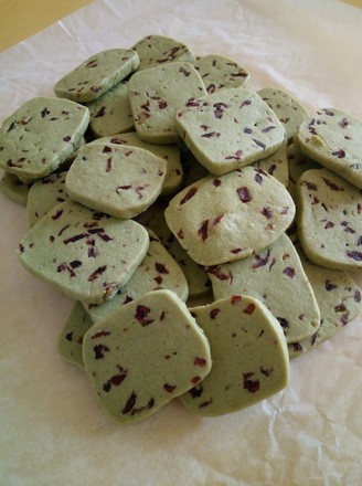 Matcha Cranberry Cookies