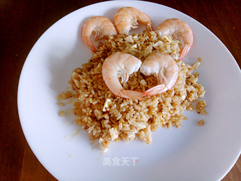 Fried Rice with Shrimp Sauce and Salted Duck Egg recipe
