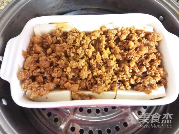 Steamed Tofu with Minced Meat recipe